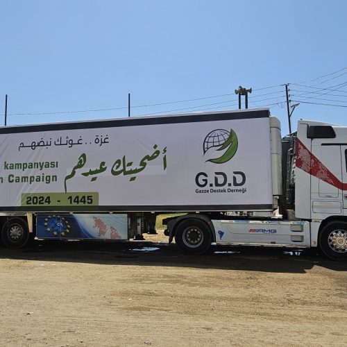 Arrival of Frozen Eid Meat Convoys to Gaza
