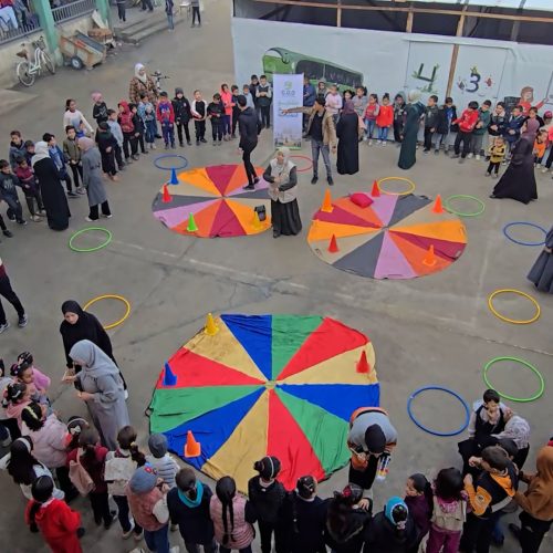 Gazze Destek implements psychosocial support activities for students in educational tents